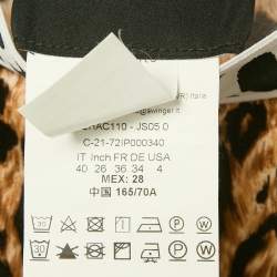 Versace Jeans Couture Brown Leopard Print Jersey Bermuda Shorts S