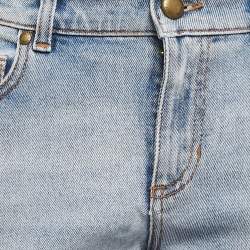 Versace Jeans Couture Blue Logo Print Denim Jeans M Waist 28"