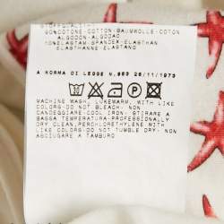 Pre Owned Versace Jeans Couture White Printed Cotton Knit Tank Top L