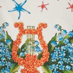 Pre Owned Versace Jeans Couture White Printed Cotton Knit Tank Top L