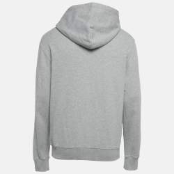 Pre Owned Versace Jeans Couture Grey Logo Applique Cotton Knit Sweatshirt L