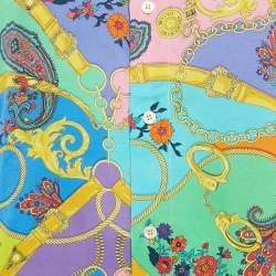 Pre Owned Versace Jeans Couture Multicolor Paisley Chain Print Full Sleeve Shirt XL 