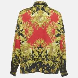Pre Owned Versace Jeans Couture Multicolor Baroque Print Viscose Full Sleeve Shirt M