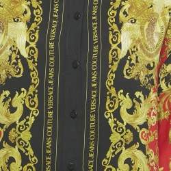 Pre Owned Versace Jeans Couture Multicolor Baroque Print Viscose Full Sleeve Shirt M