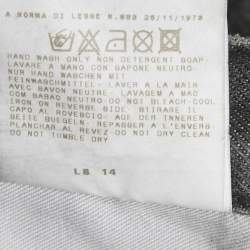 مملوكة مسبقًا بنطلون جينز فيرساتشي كوتور جينز قطن رمادي مطرز واسع الساق مقاس متوسط - ميديم / الخصر 30 بوصة