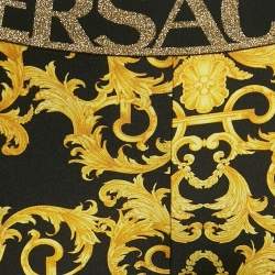 Pre Owned Versace Jeans Couture Black/Yellow Barocco Print Jersey Set S