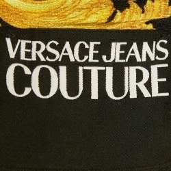 Pre Owned Versace Jeans Couture Black/Yellow Barocco Print Jersey Set S