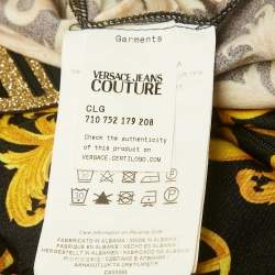 Pre Owned Versace Jeans Couture Black/Yellow Barocco Print Jersey Set S