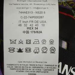 Pre Owned Versace Jeans Couture Garden Print Satin Pleated Mini Skirt L