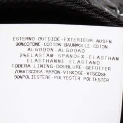 Pre Owned Versace Jeans Couture Black Denim Logo Embellished Cropped Pants M