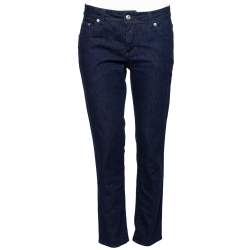 Pre Owned Versace VJC Navy Blue Denim Tapered Leg Jeans M
