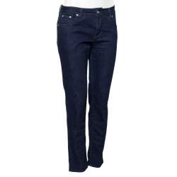 Pre Owned Versace VJC Navy Blue Denim Tapered Leg Jeans M