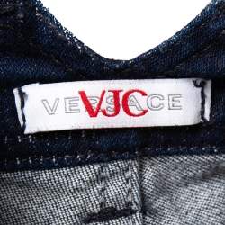 Pre Owned Versace VJC Navy Blue Denim Tapered Leg Jeans M