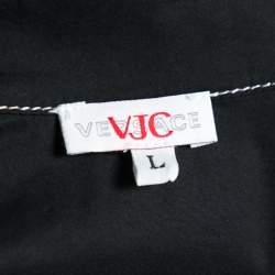 Pre Owned Versace Jeans Couture Black Cotton Sequin Embellished Shirt L