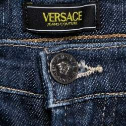 Versace Jeans Couture Blue Denim Tapered Leg Jeans S Waist 28"