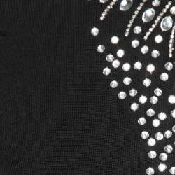 Versace Jeans Couture Black Knit Embellished Cardigan M