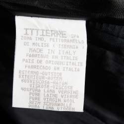 Pre Owned Versace Jeans Couture Black Textured Wool Button Front Jacket S