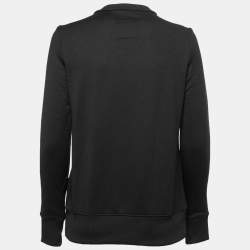 Pre Owned Versace Jeans Couture Black Graphic Printed Knit Crew Neck Sweatshirt S