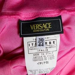 Pre Owned Versace Jeans Couture Pink Jersey Asymmetric Hem Dress M