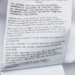 Pre Owned Versace Jeans Couture White Logo Patch Print Boat Neck Mini Dress One Size