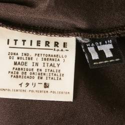 Pre Owned Versace Jeans Couture Brown Embellished Jersey Tank Top XS