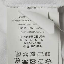 Pre Owned Versace Jeans Couture White Logo Print Cotton Short Sleeve T-Shirt S