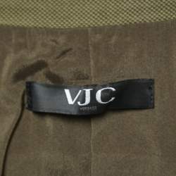 Versace Jeans Couture Military Green Cotton Biker Jacket S