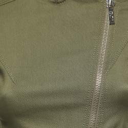 Versace Jeans Couture Military Green Cotton Biker Jacket S
