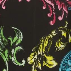 Pre Owned Versace Jeans Couture Black Baroque Printed Bodysuit M