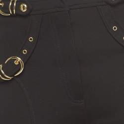 Pre Owned Versace Jeans Couture Black Belt Pocket Detail Skinny Pants L