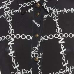 Pre Owned Versace Jeans Couture Black Chain Print Jersey Shirt S
