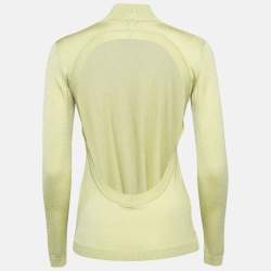 Versace Jeans Couture Lime Green Knit Back Open Sweatshirt XS