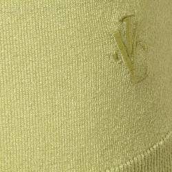 Versace Jeans Couture Lime Green Knit Back Open Sweatshirt XS