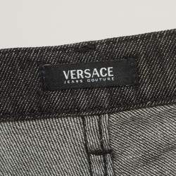 Versace Jeans Couture Black Embroidered Denim Jeans M Waist 30"