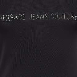Versace Jeans Couture Black Printed Jersey Top M