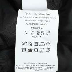 Pre Owned Versace Jeans Black Wool Blend and Faux Fur Belted Blazer L