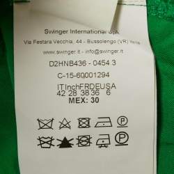 مملوكة مسبقًا Versace Jeans Black/Green Lace Overlay Sleeveless Mini Dress M