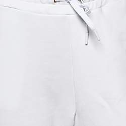 Pre Owned Versace Jeans White Logo Printed Cotton Joggers M