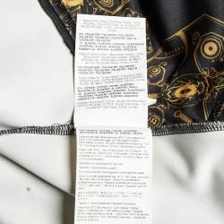 Versace Jeans Black Baroque Print Jersey Zip-Up Hood Jacket L