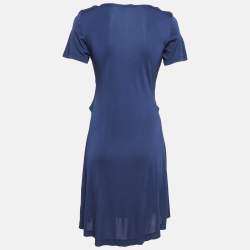 Versace Jeans Navy Blue Jersey Mini Dress M 