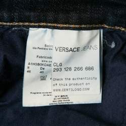 Versace Jeans Navy Blue Studded Denim Skinny Jeans L Waist 33"