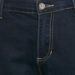 Pre Owned Versace Jeans Dark Blue Denim Stud Detail Jeans Waist 32"