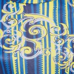 Versace Jeans Multicolor Printed Jersey High Neck Top M