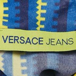 Versace Jeans Multicolor Printed Jersey High Neck Top M