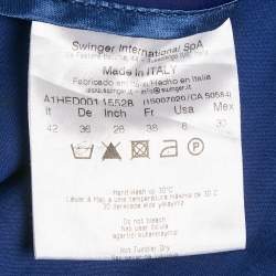 Pre Owned Versace Jeans Blue Stretch Cotton Skinny Pants M