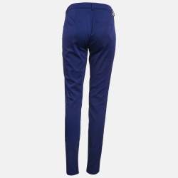 Pre Owned Versace Jeans Blue Stretch Cotton Skinny Pants M