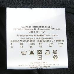 Pre Owned Versace Jeans Black Studded Jersey Long Sleeve Top XL