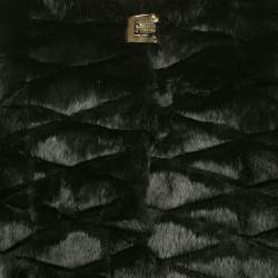 Pre Owned Versace Jeans Black Fur Coat S