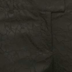 Pre Owned Versace Jeans Black Jacquard Cotton Blend Trousers M