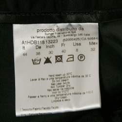 Pre Owned Versace Jeans Black Jacquard Cotton Blend Trousers M
